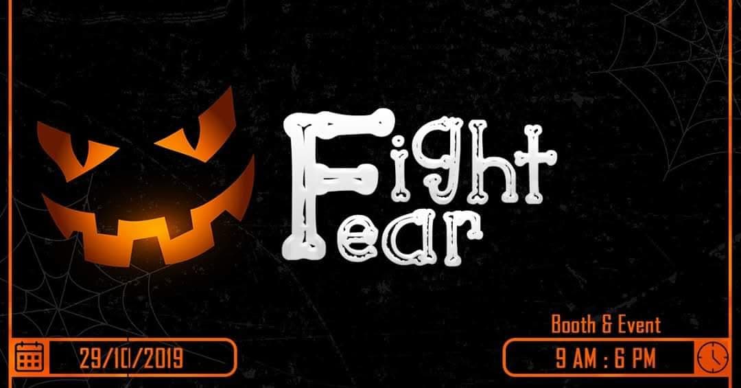 Fight Fear event poster – Halloween-themed tech exploration event
