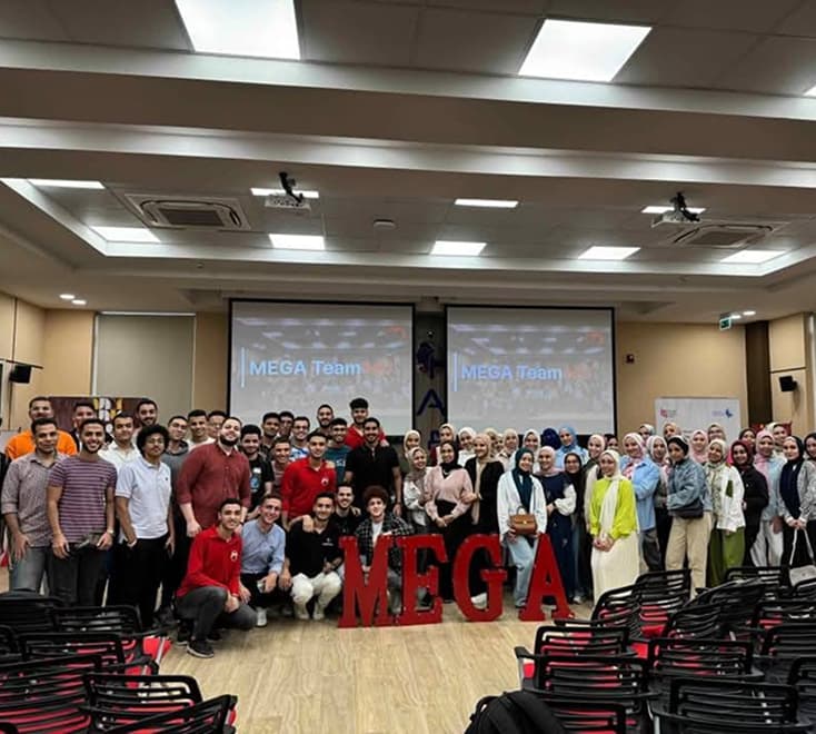 MEGA Team MU members collaborating on tech projects and participating in workshops and events